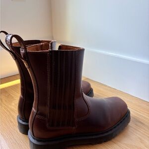 Dr. Martens Amaayah Lo Leather Bex Pull-On Boots Butterscotch | women's size 9